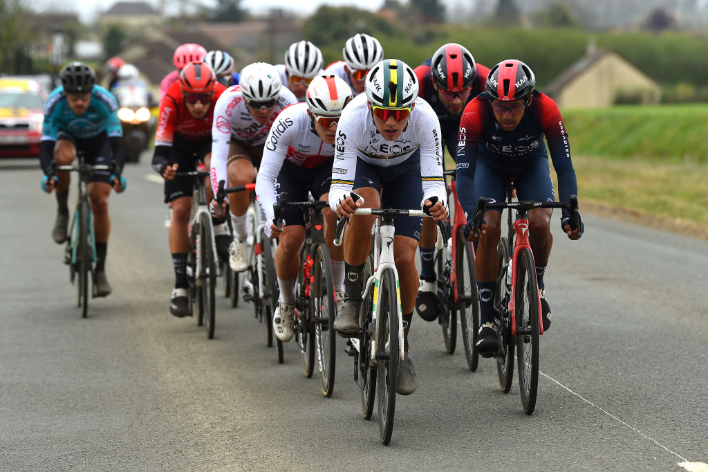 MAMERS FRANCE APRIL 05 Luke Plapp of Australia and Team INEOS Grenadiers competes during the 68th Circuit Cycliste Sarthe Pays de la Loire 2022 Stage 1 a 1923km stage from Mamers to Mamers CircuitSarthe on April 05 2022 in Mamers France Photo by Dario BelingheriGetty Images