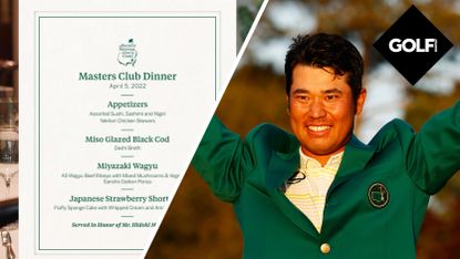 50/50 split of the Champions Dinner menu and Hideki Matsuyama