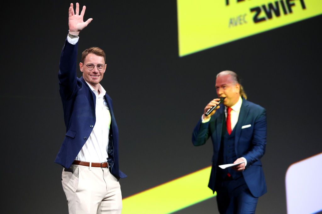 PARIS FRANCE OCTOBER 29 Sam Bennett of Ireland and Decathlon AG2R La Mondiale Team during the 112th Tour de France 2025 4th Tour de France Femmes 2025 Route Presentation UCIWT UCIWWT on October 29 2024 in Paris France Photo by Rhode Van ElsenGetty Images