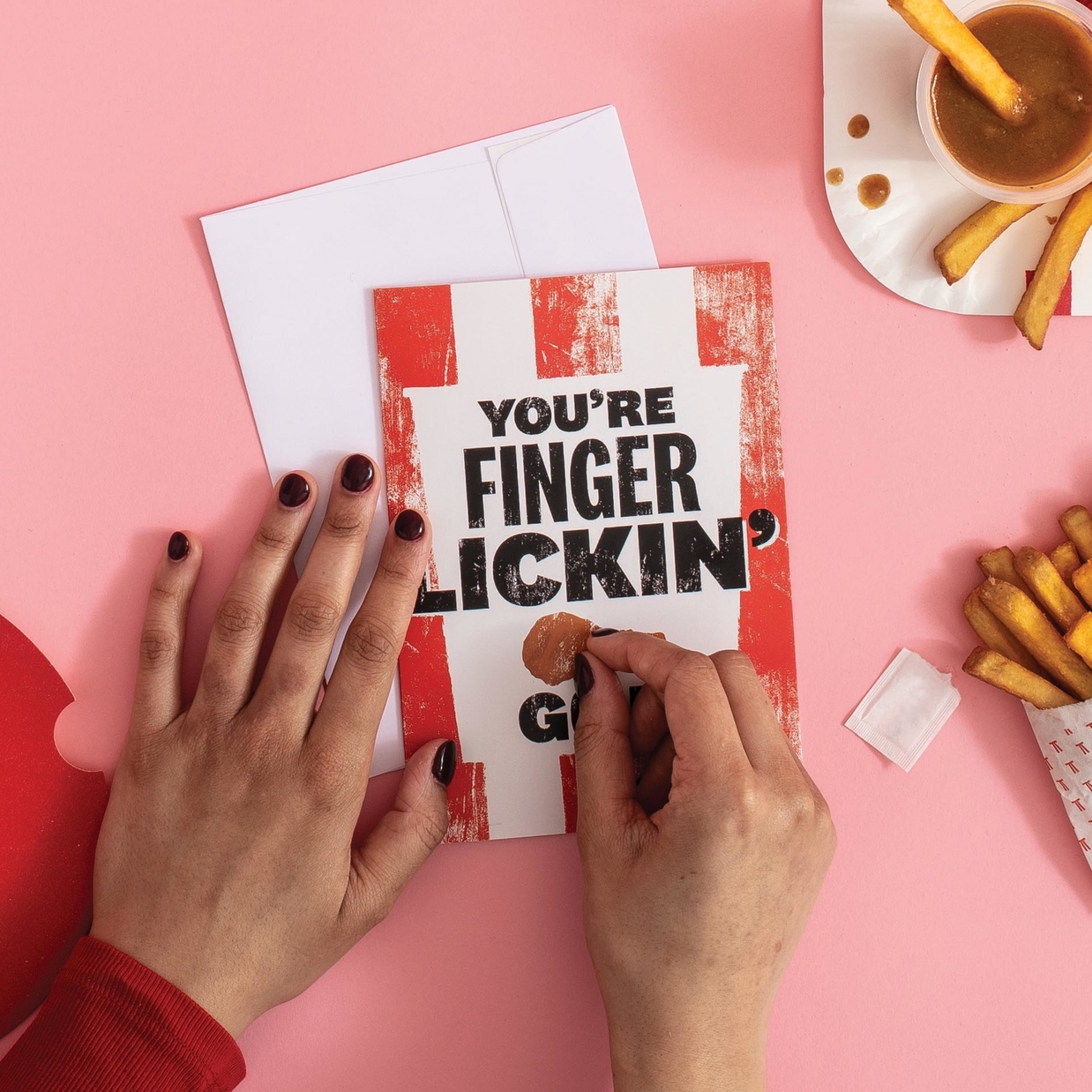 KFC has launched a Valentine’s card that smells like fried chicken
