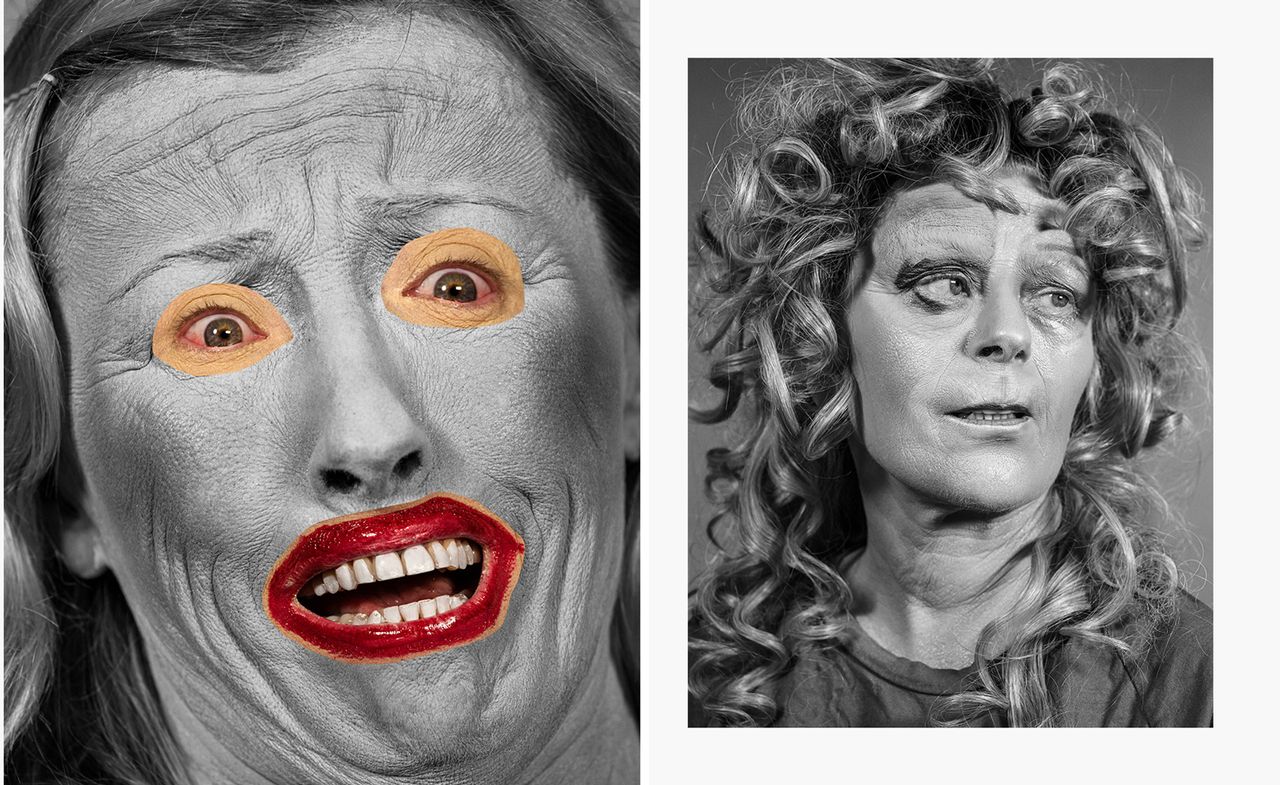 Cindy Sherman distorted portraits from her show at Hauser &amp; Wirth New York