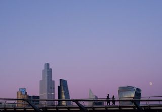 London building landscape photograph with colourful skies at sunset