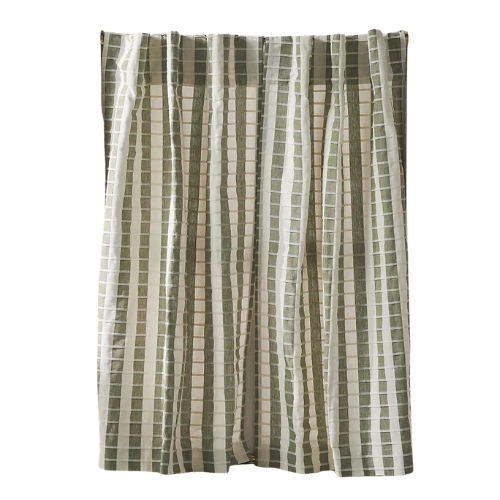 Anthropologie, Cotton Woven Stripe Cafe Curtain, Set of 2