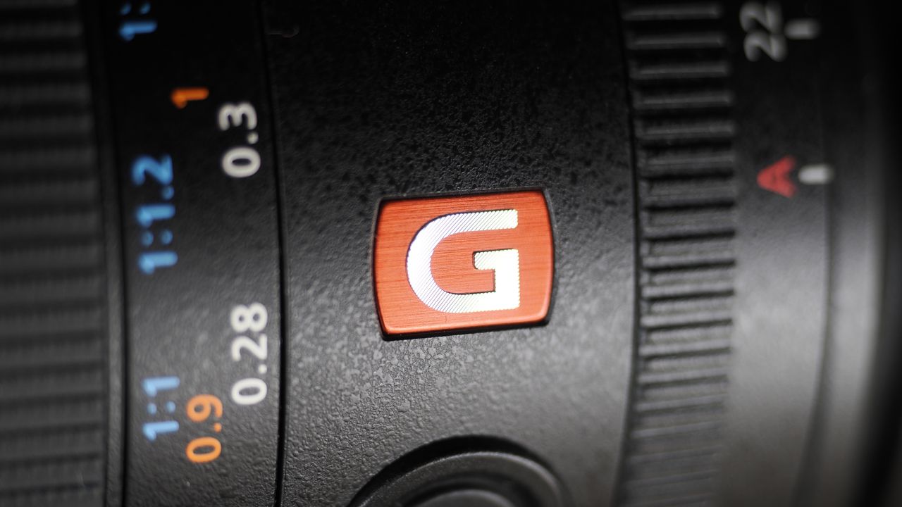 Sony FE 100mm f/2.8 Macro GM OSS on a wooden surface