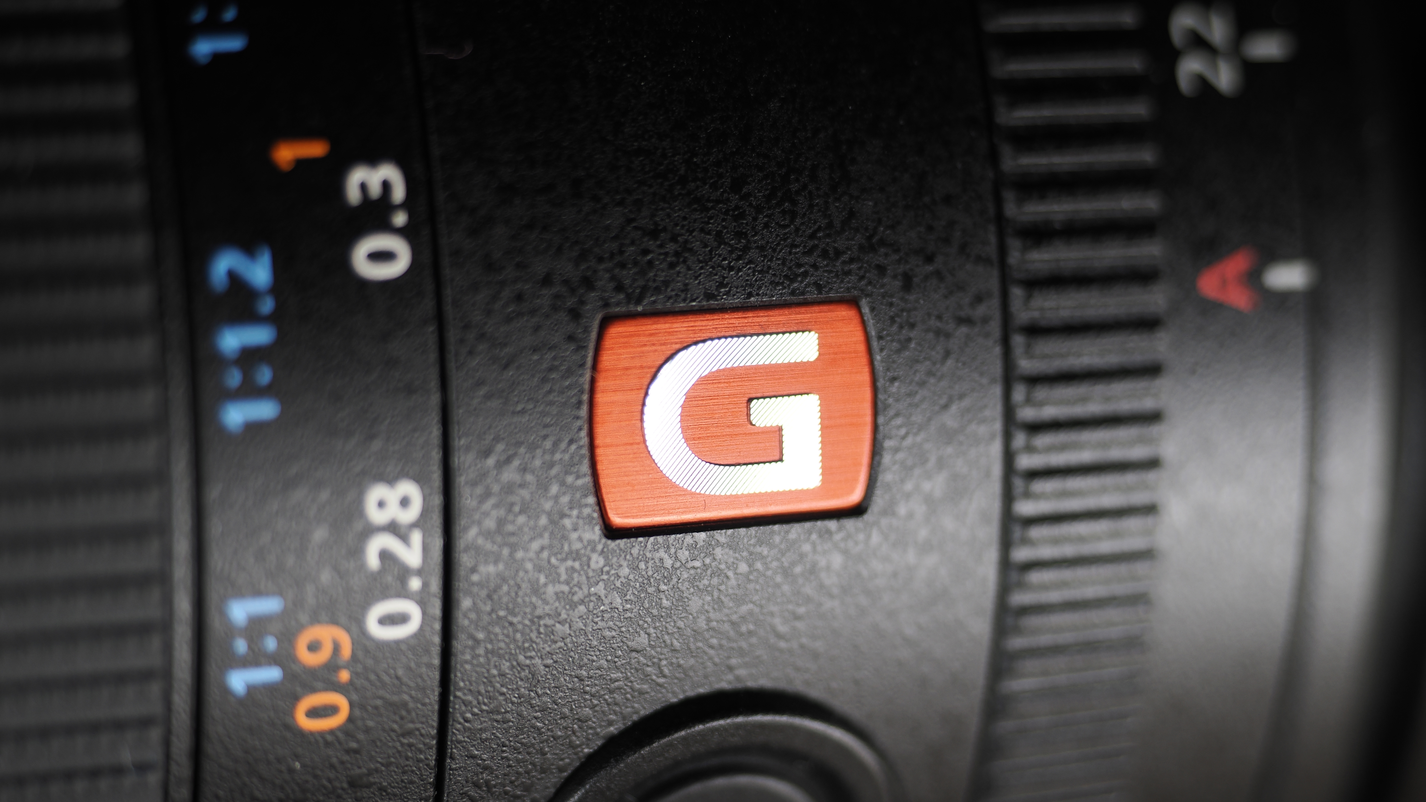 Sony FE 100mm f/2.8 Macro GM OSS on a wooden surface