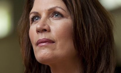 Rep. Michele Bachmann (R-Minn.) in New Hampshire in May: A Daily Caller story about the presidential candidate's supposed migraine problems has provoked an outcry, even among some Bachmann cr