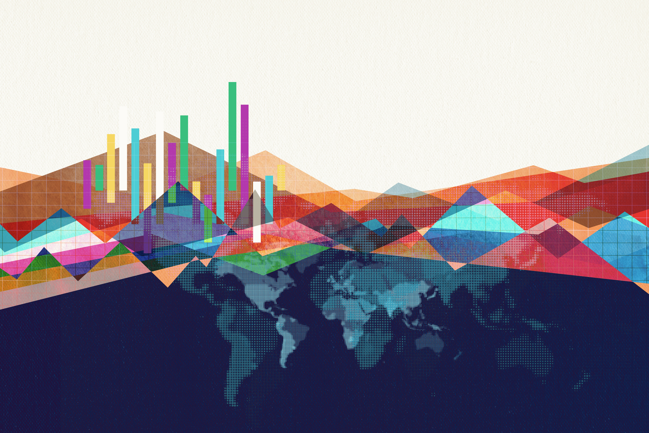 Global finance concept representing investment trusts