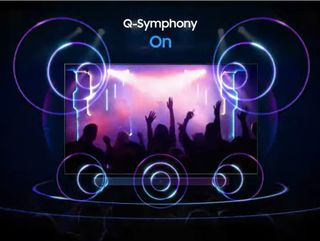 Demostración de Q-Symphony en la Samsung S95C