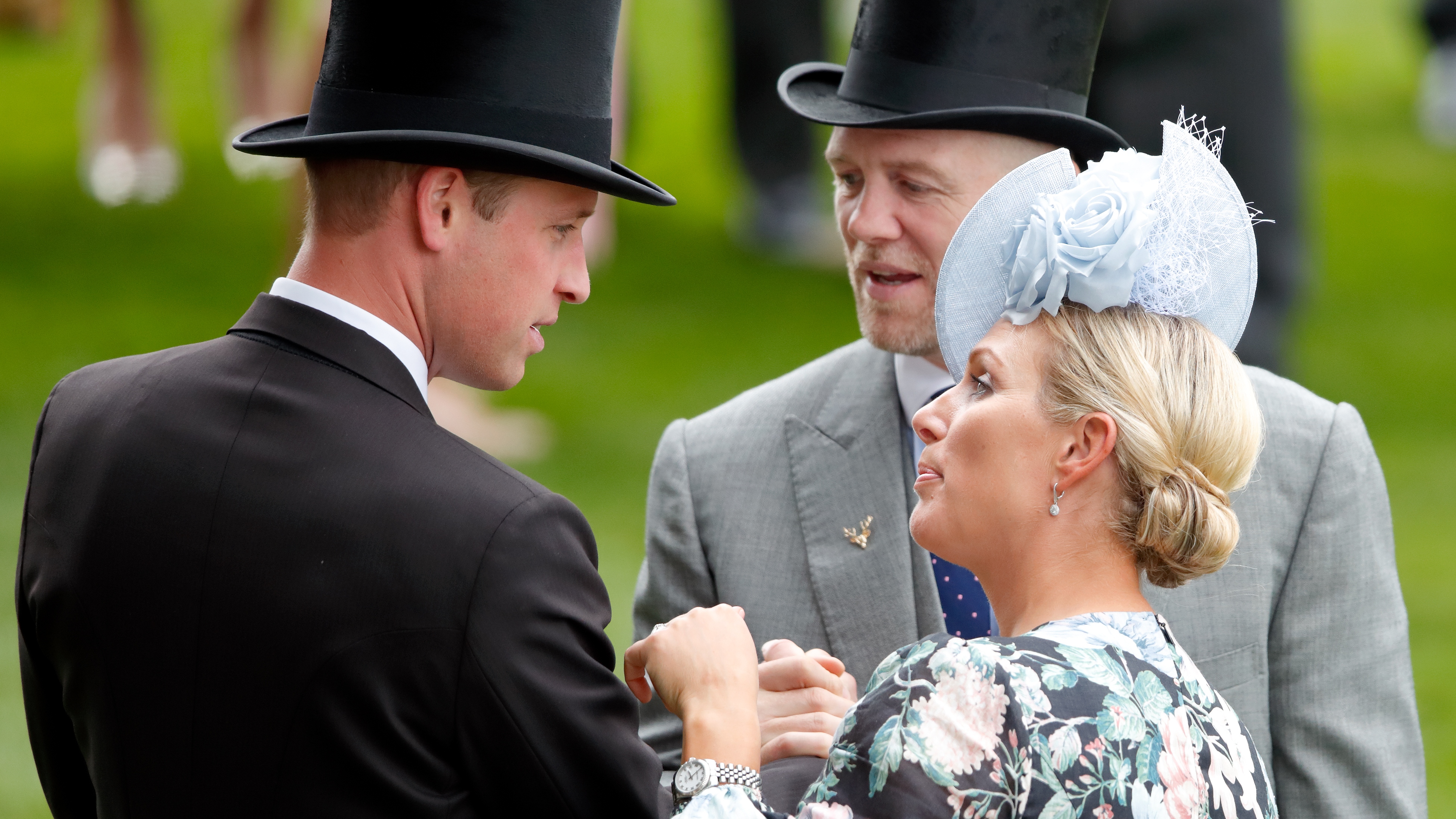 Prince William, Mike Tindall and Zara Tindall attend day one of Royal Ascot at Ascot Racecourse on June 18, 2019
