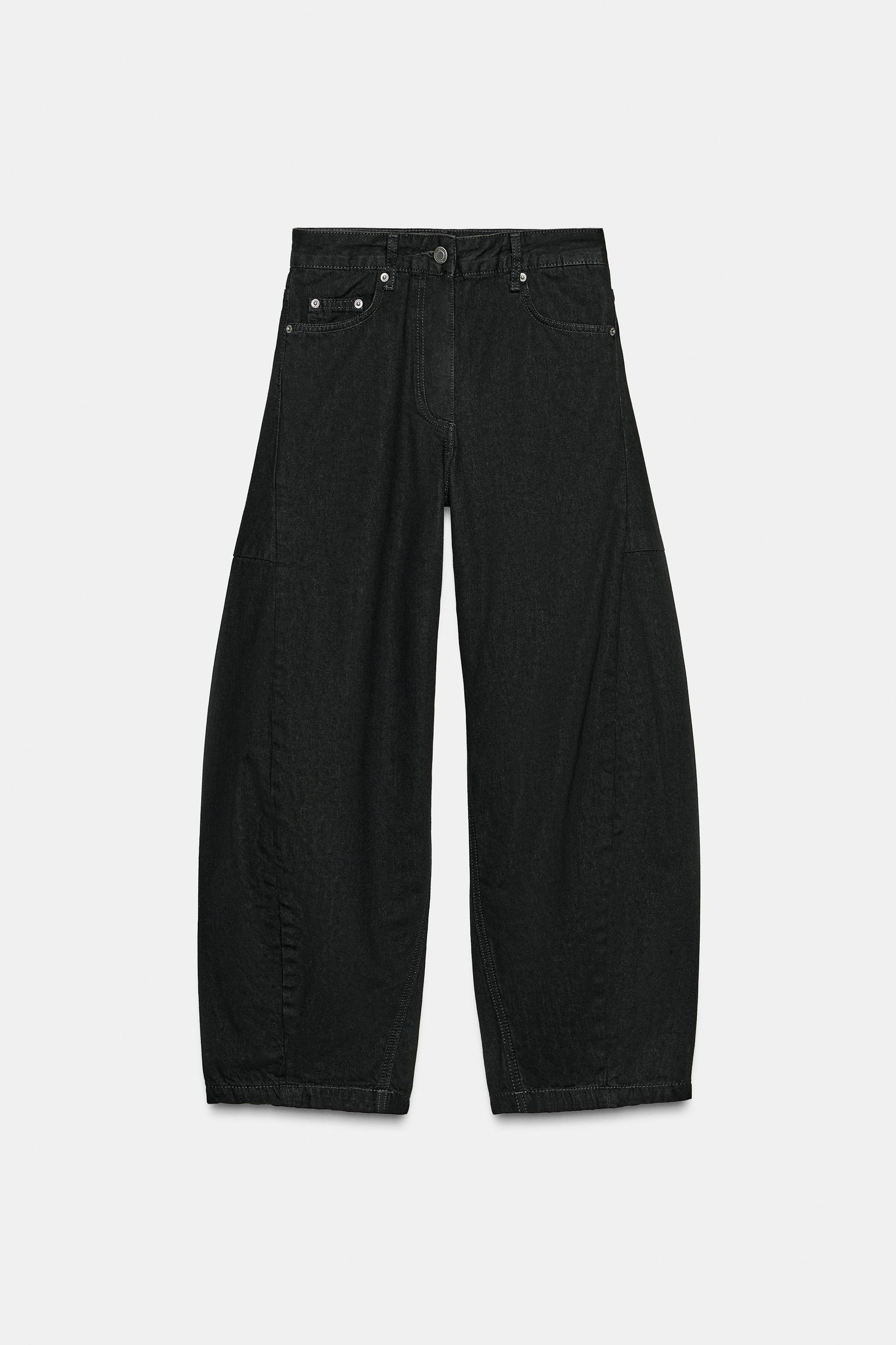 Zw Collection Mid-Rise Ankle Balloon Jeans