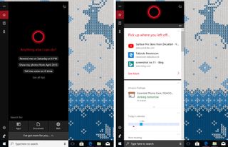 The look of Cortana on Windows 10 is very different than iOS or Android.