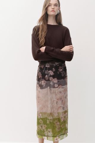 Printed organdy skirt Zw Collection