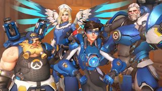 Mercy with teammates
