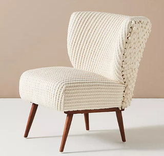 White accent chair