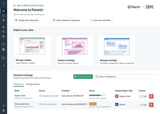 Screenshot of IBM Palantir Cloud Pak for Data