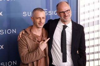 Jeremy Strong and Jesse Armstrong attend the Succession Season 4 premiere
