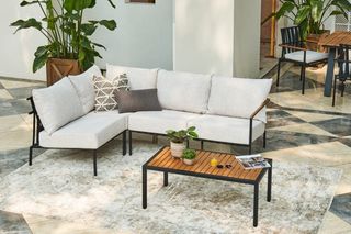outdoor modular grey sofa