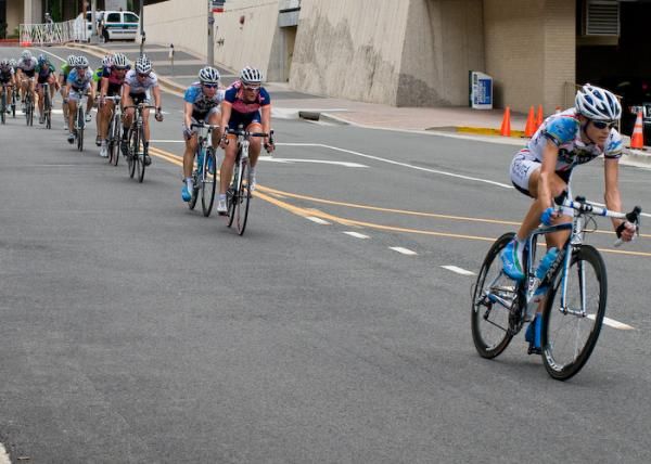 Catherine Cheatley (Colavita-Baci) goes to the front and creates the winning move.