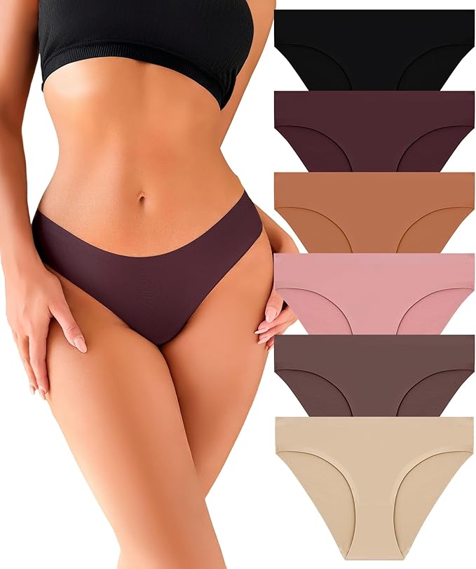 Sth Big, High Cut Cheeky Seamless Underwear 6 Pack