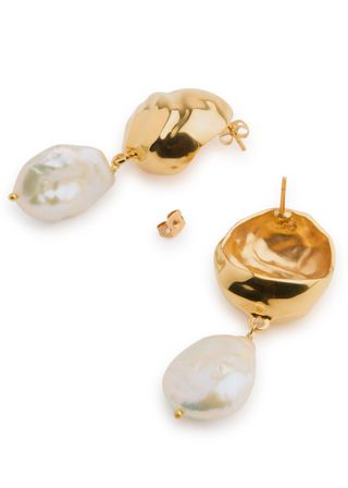 Orbs Medium 18kt Gold-Plated Drop Earrings