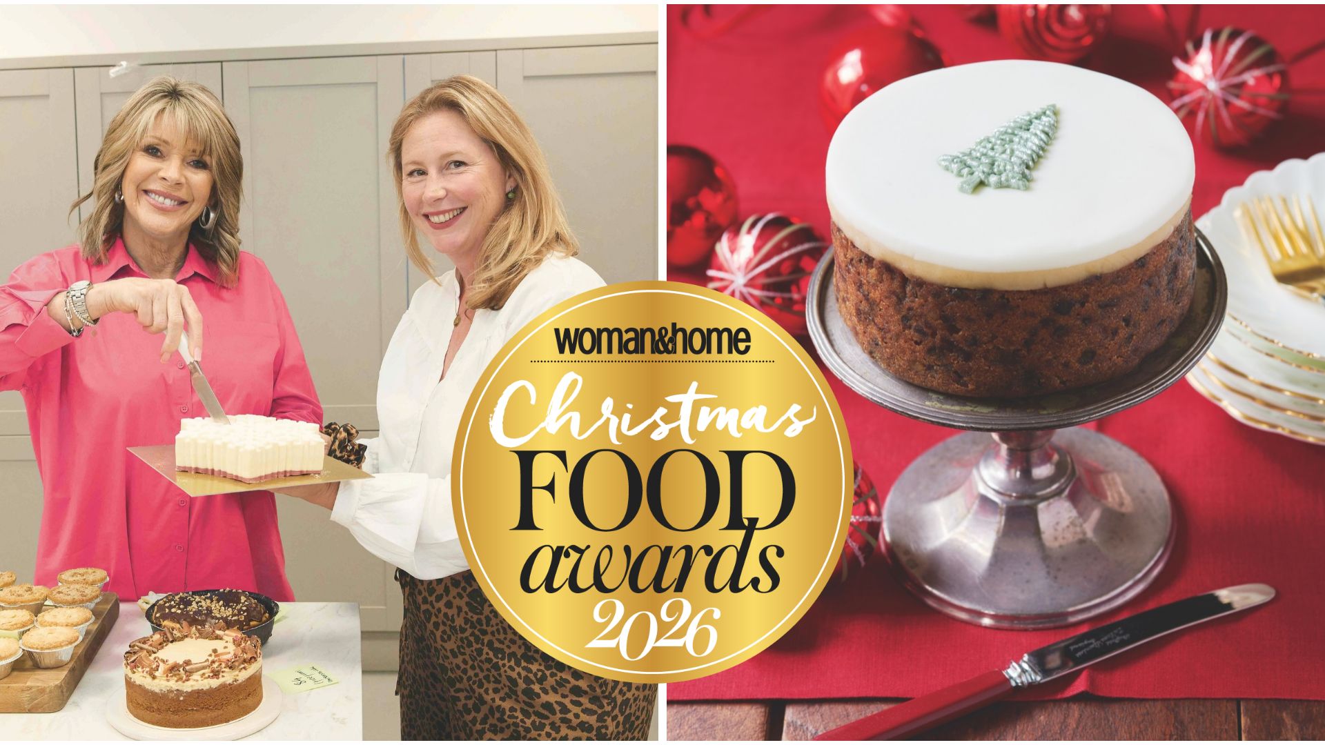 Celebrity Judge Ruth Langsford and Group Food Director Jen Bedloe for woman&amp;home Christmas Food awards 2026
