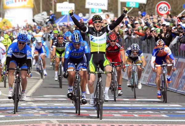 Matt Goss (Orica-GreenEdge) took a fine stage win.