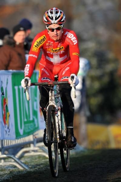 Swiss U23 champion Arnaud Grand (Telenet - Fidea) in full flight.