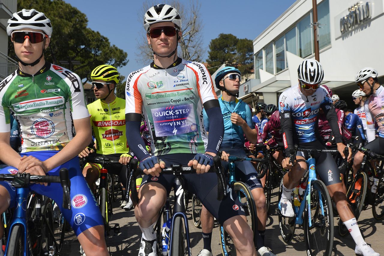 Settimana Internazionale Coppi e Bartali 2022 37th Edition 2nd stage Riccione Longiano 1659 km 23032022 Mauro Schmid SUI QuickStep Alpha Vinyl Team photo Tommaso PelagalliSprintCyclingAgency2022
