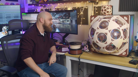 A picture of Major Hardware's Superdome, a combination of 15 Noctua fans