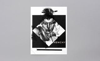 An illustration from M/M (Paris) for the Givenchy Homme invitation