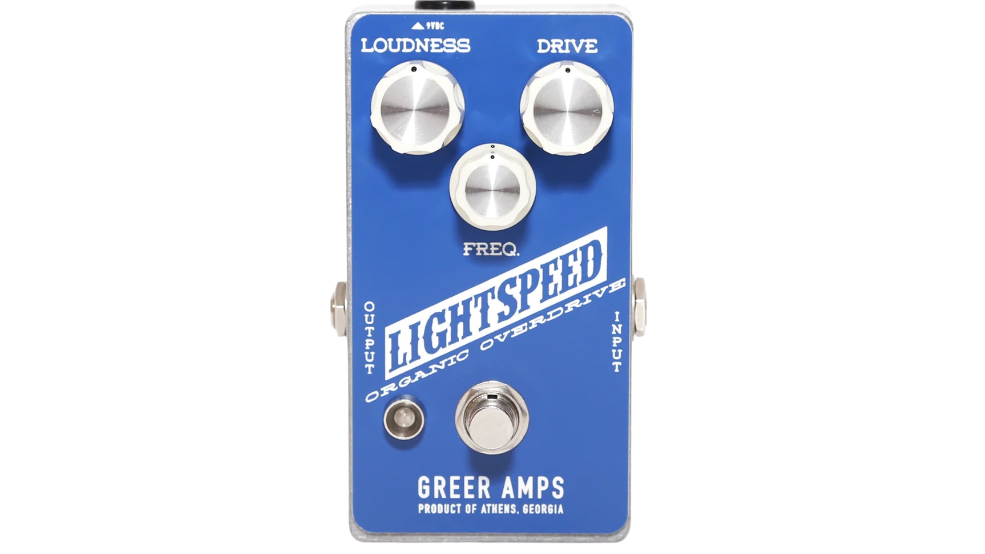 A Greer Lightspeed Organic Overdrive pedal