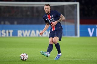 PARIS, FRANCE - NOVEMBER 22: Milan Skriniar of PSG during the Ligue 1 football match between Paris Saint-Germain (PSG) and Toulouse FC (TFC, Tefece) at Parc des Princes stadium on November 22, 2024 in Paris, France. (Photo by Jean Catuffe/Getty Images) Tottenham interested