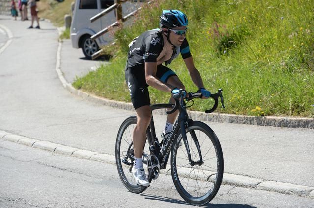 Philipe Deignan (Team Sky) looked strong on the climb