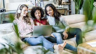How to install a web browser on Roku: image shows women watching a laptop
