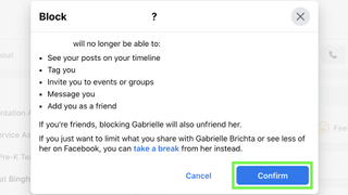 how to block someone facebook