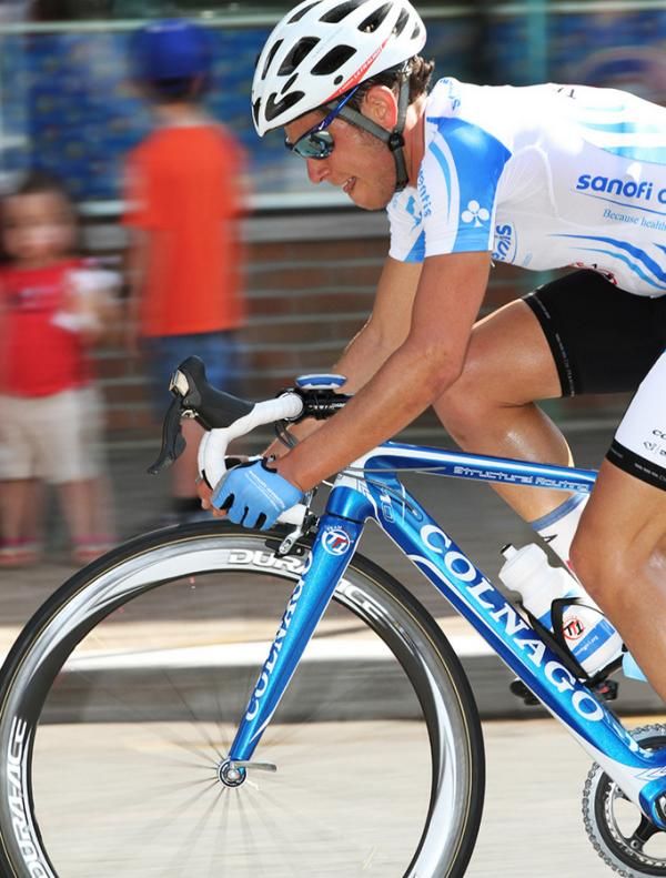 Fabio Calabria (Team Type 1) works hard to bring back the break- but it is gone.