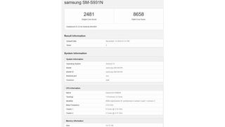 A Geekbench listing for the Samsung Galaxy S25