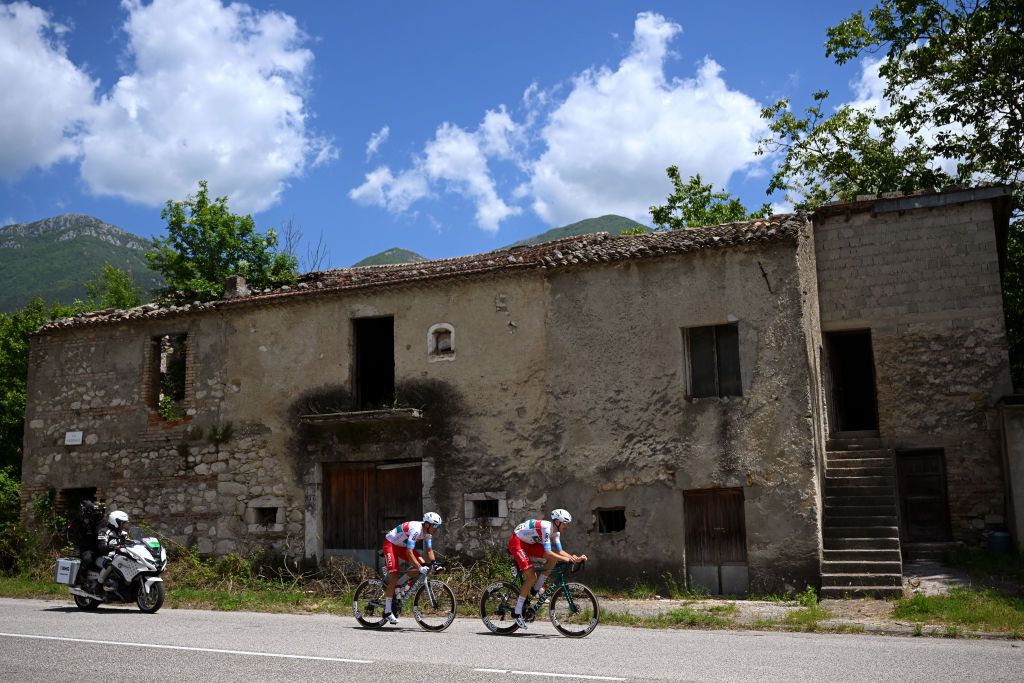 Polti Kometa duo of Mirco Maestri and Andrea Pietrobon worked hard in the doomed breakaway