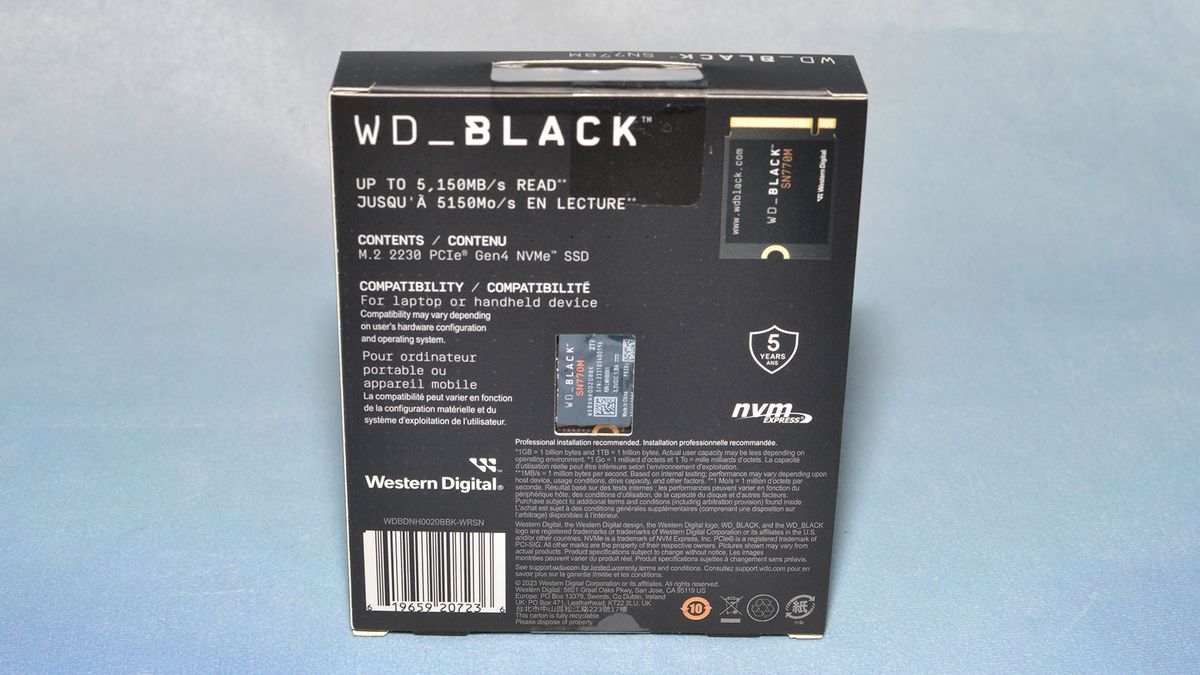 2TB WD Black SN770M (2230) SSD Review: The Portable Gaming System
