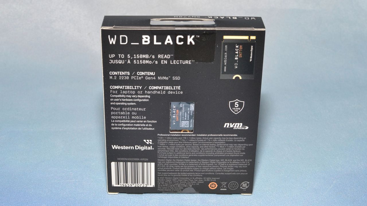 2TB WD Black SN770M (2230) SSD