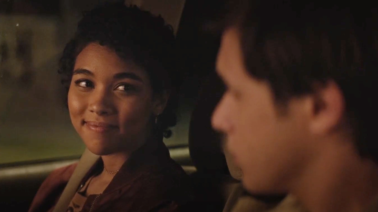 Abby smiling at Simon in Love, Simon.