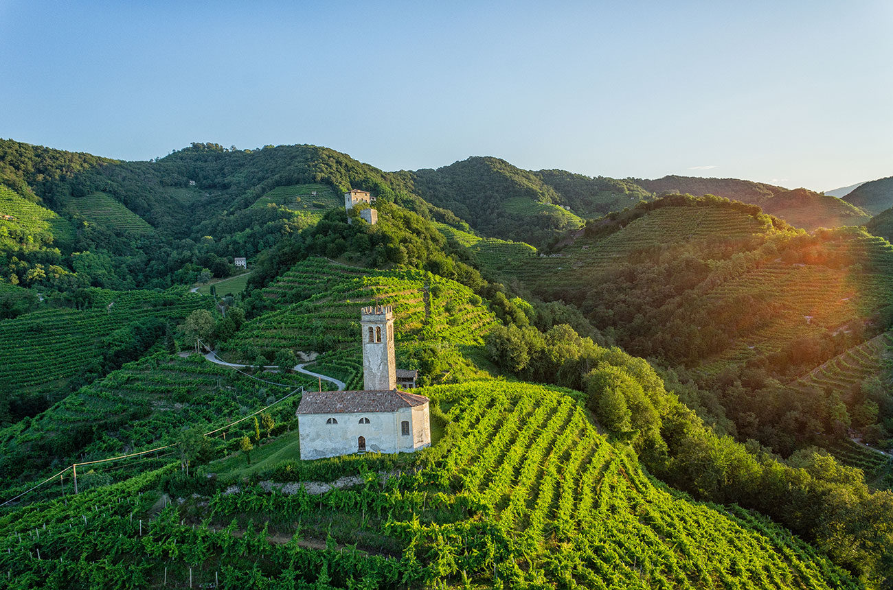 Conegliano Valdobbiadene Hills with church