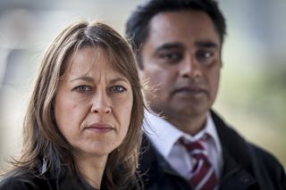 Unforgotten pair. Nicola Walker. Sanjeev Bhaskar