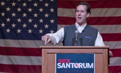 Is it time to fear the vest? Polls show that GOP presidential hopeful Rick Santorum has a good shot at beating Mitt Romney in Missouri and Minnesota on Tuesday.