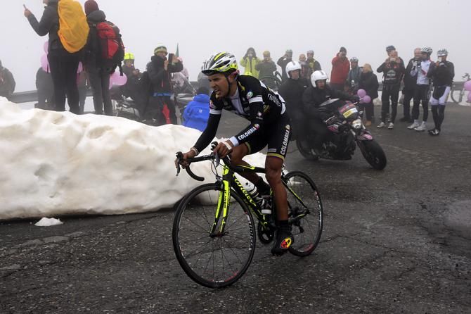 Jarlinson Pantano (Colombia) on the attack on the Gavia pass