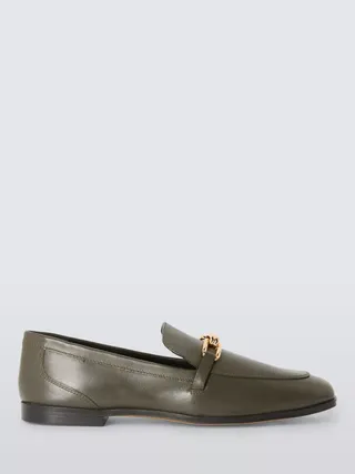 John Lewis Geranium Leather Snaffle Trim Loafers