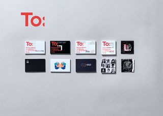 The To: brand is layered on top of its partners' recycled brand assets, including last season's catalogues, business cards, old posters, canvas bags and even condoms