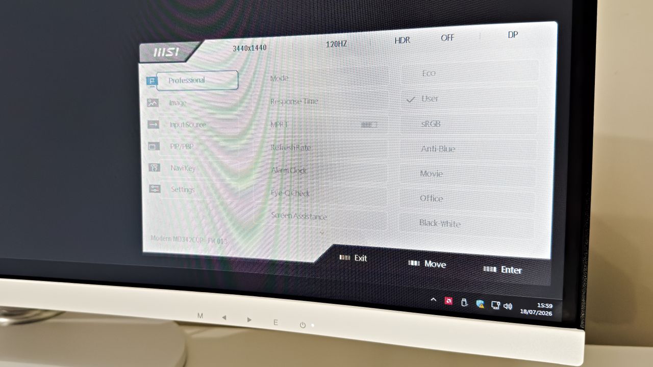 The MSI Modern MD342 on a desk