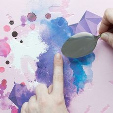Finger, Pink, Paint, Purple, Nail, Magenta, Colorfulness, Watercolor paint, Violet, Thumb, 