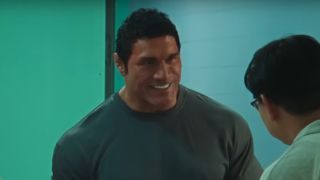 Dwayne Johnson as Mark Kerr in The Smashing Machine